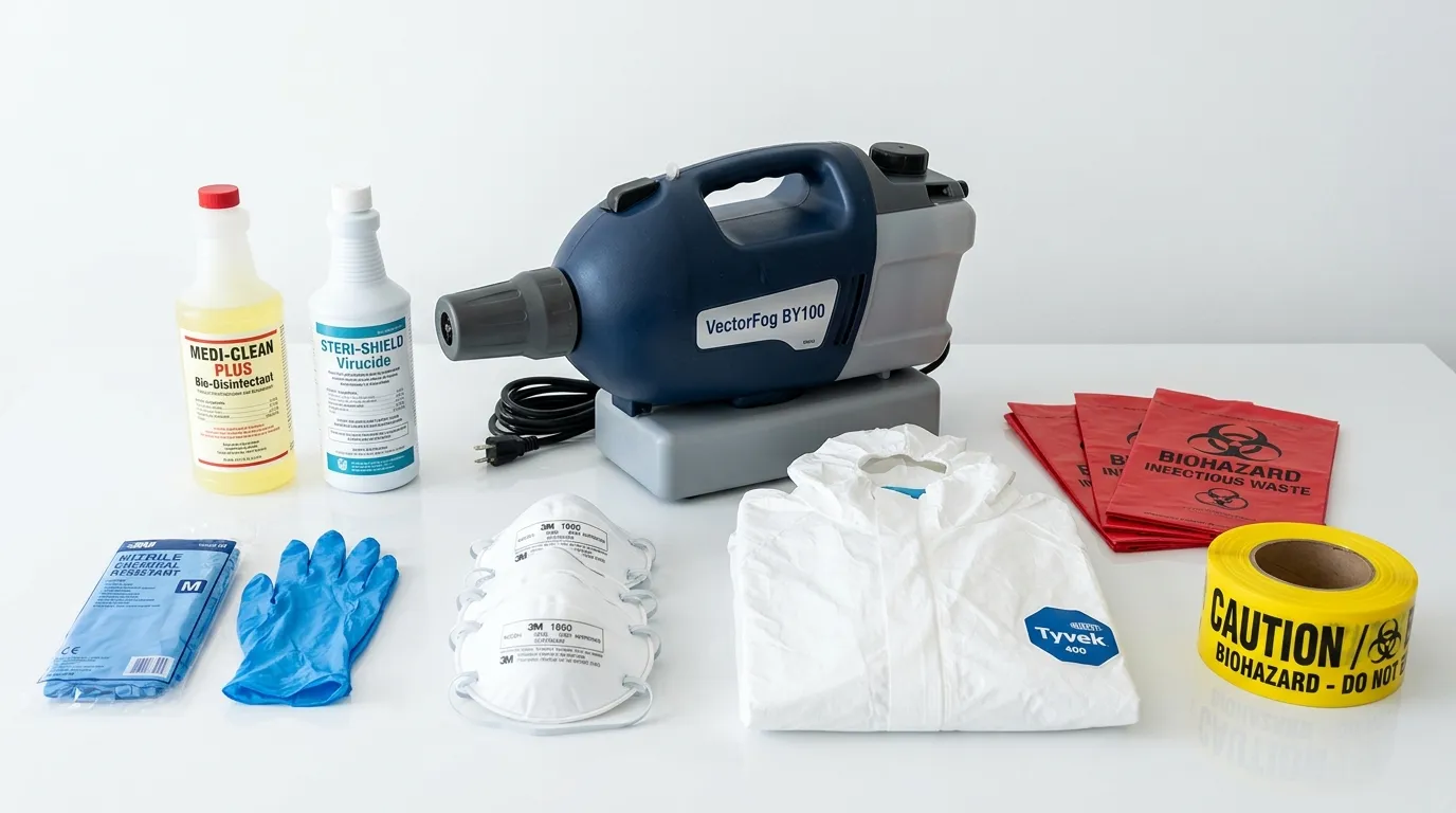 Professional biohazard remediation crew working in Fayetteville